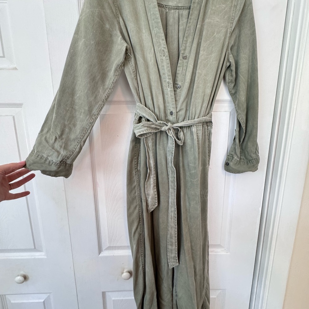 Old Navy Olive Green Long Sleeve Belted Jumper